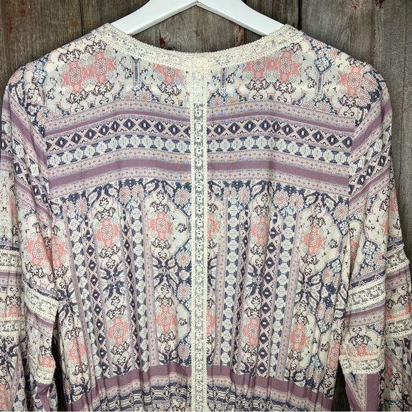 L*Space Lovestruck Rimini Romper Bell Sleeve in Cream Multi Size Large - Picture 6 of 13